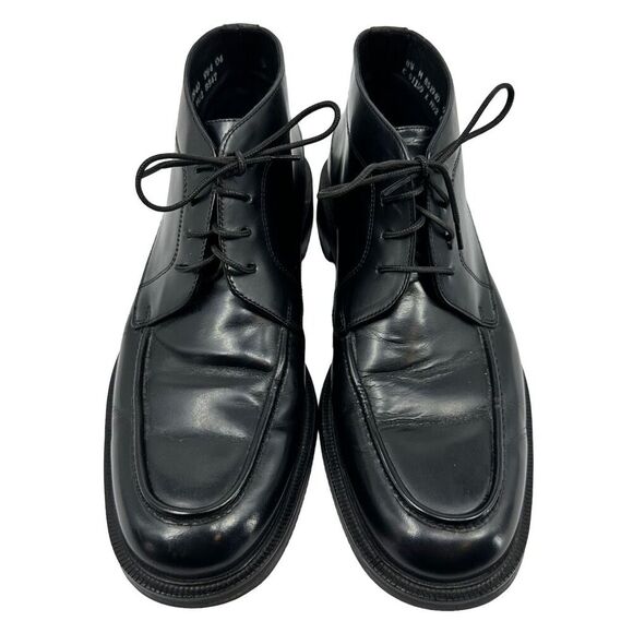 Cole Haan Mens Ankle Boots Black Leather Lace Up Round Moc Toe Chukka 8.5 M - Picture 5 of 10